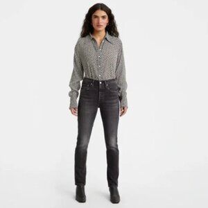 Washed black Levi 501 skinny "Pay My Way" wash